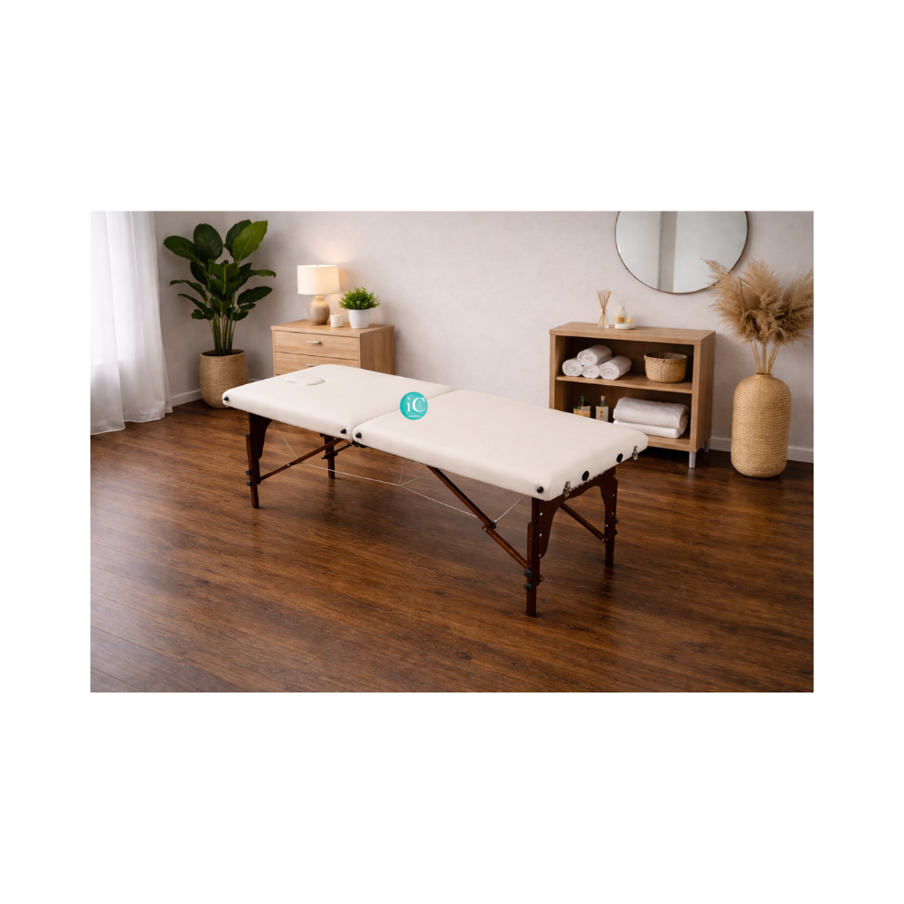 Icosmetics Pro 1 Επαγγελματικό Φορητό κρεβάτι βαλίτσα μασάζ, φυσικοθεραπείας, άσπρο - Αντοχή 210kg - Image 12