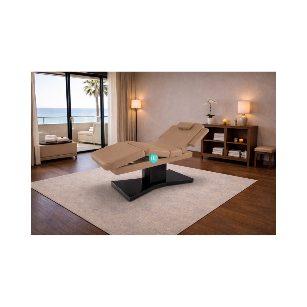 Επαγγελματικό κρεβάτι καρέκλα αισθητικής,μασάζ,ηλεκτρικό Brown Light - Image 7