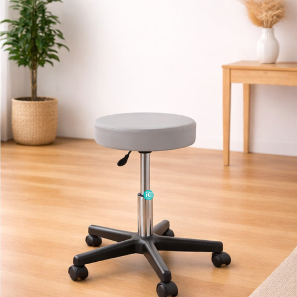 Τροχήλατο σκαμπό για κρεβάτι μασάζ,αισθητικής,κομμωτηρίου χωρίς πλάτη γκρι REST - Image 6