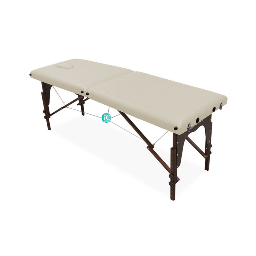 Icosmetics Pro 1 Επαγγελματικό Φορητό κρεβάτι βαλίτσα μασάζ, φυσικοθεραπείας, μπεζ-Αντοχή 210kg - Image 11