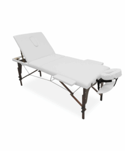 Ξύλινο φορητό κρεβάτι μασάζ με θήκη μεταφοράς και ανάκλιση πλάτης