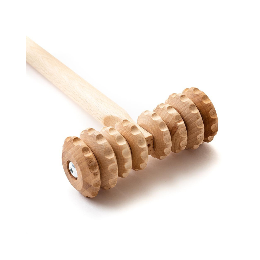 Ξύλινο Roller Μασάζ Σώματος σε Σχήμα Τ.